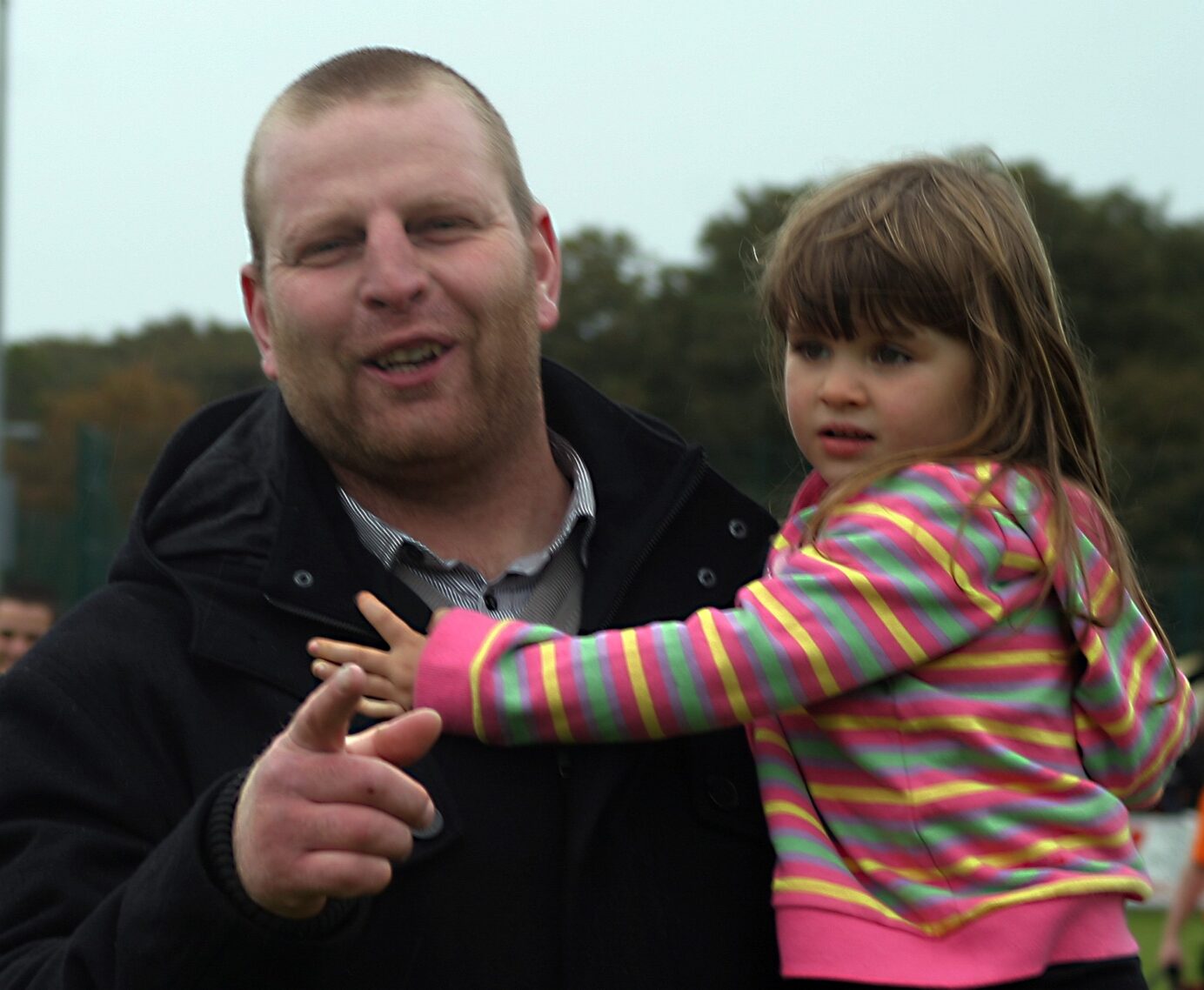 Blackpool v Dewsbury - Warren Jowitt and his daughter Lucy gives him a celeb hug